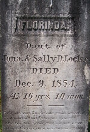 image: Florinda Locke headstone